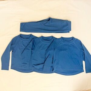 LL Bean 3T Kids' Wicked Warm Midweight Long Underwear: 3 shirts, 1 pant bundle